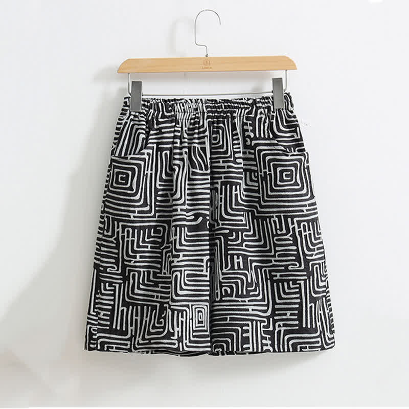 Short de pyjama à imprimé clé grecque - XL - image 1
