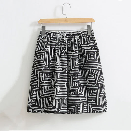 Short de pyjama à imprimé clé grecque - XL - image 1