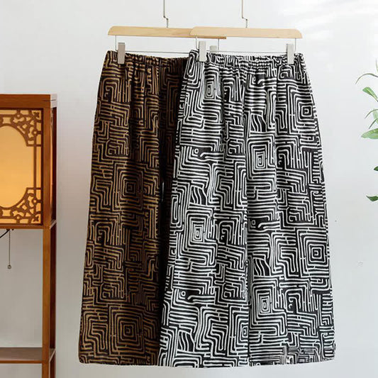 Pantalon de détente en jacquard à imprimé clé grecque - image 1