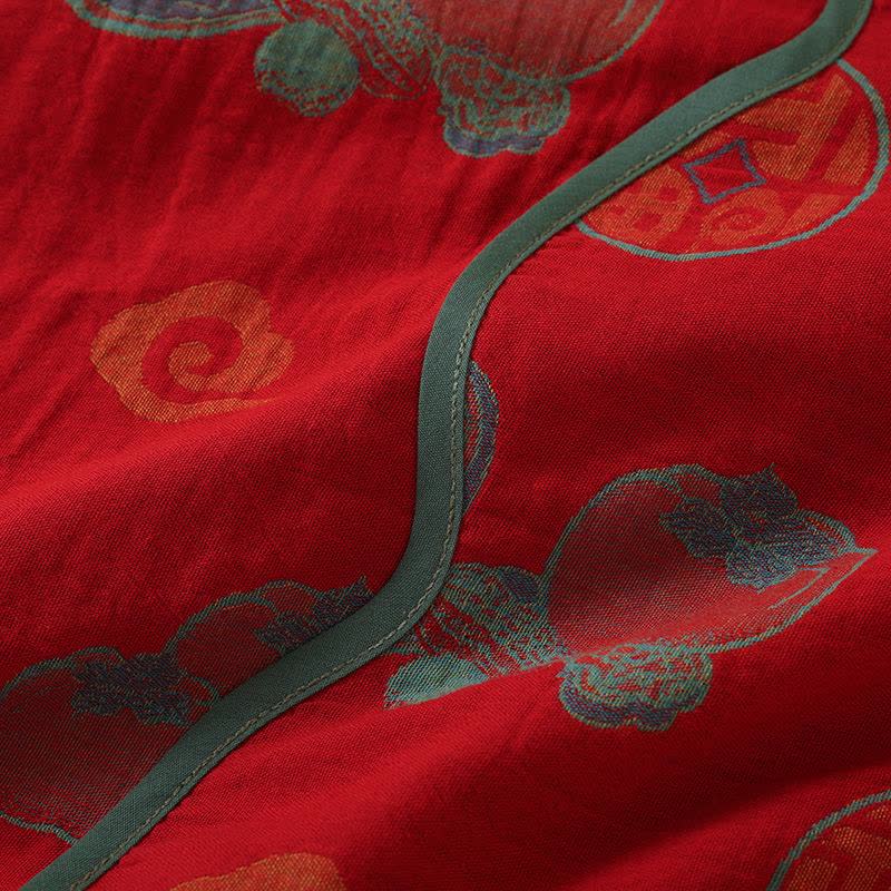 Vêtements de nuit en coton de style oriental avec motif citrouille et kaki - image 6