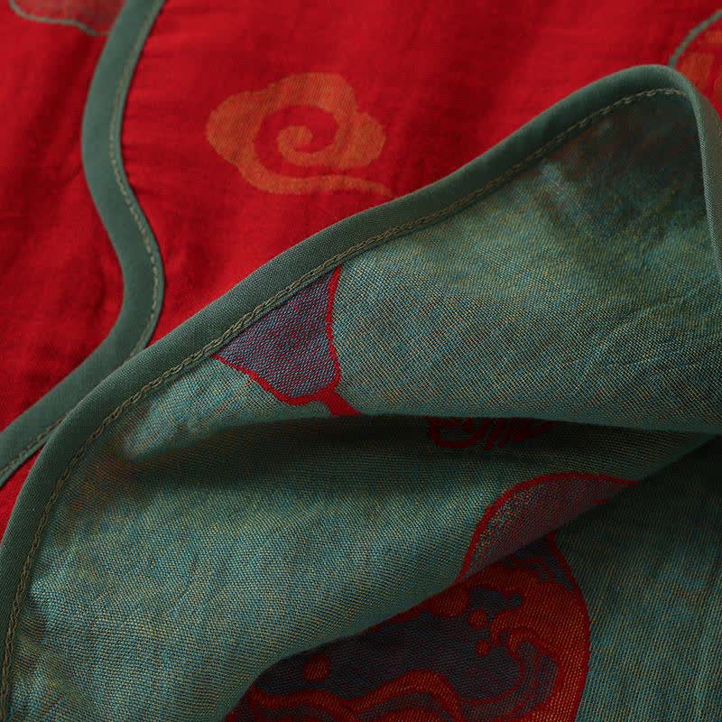 Vêtements de nuit en coton de style oriental avec motif citrouille et kaki - image 11