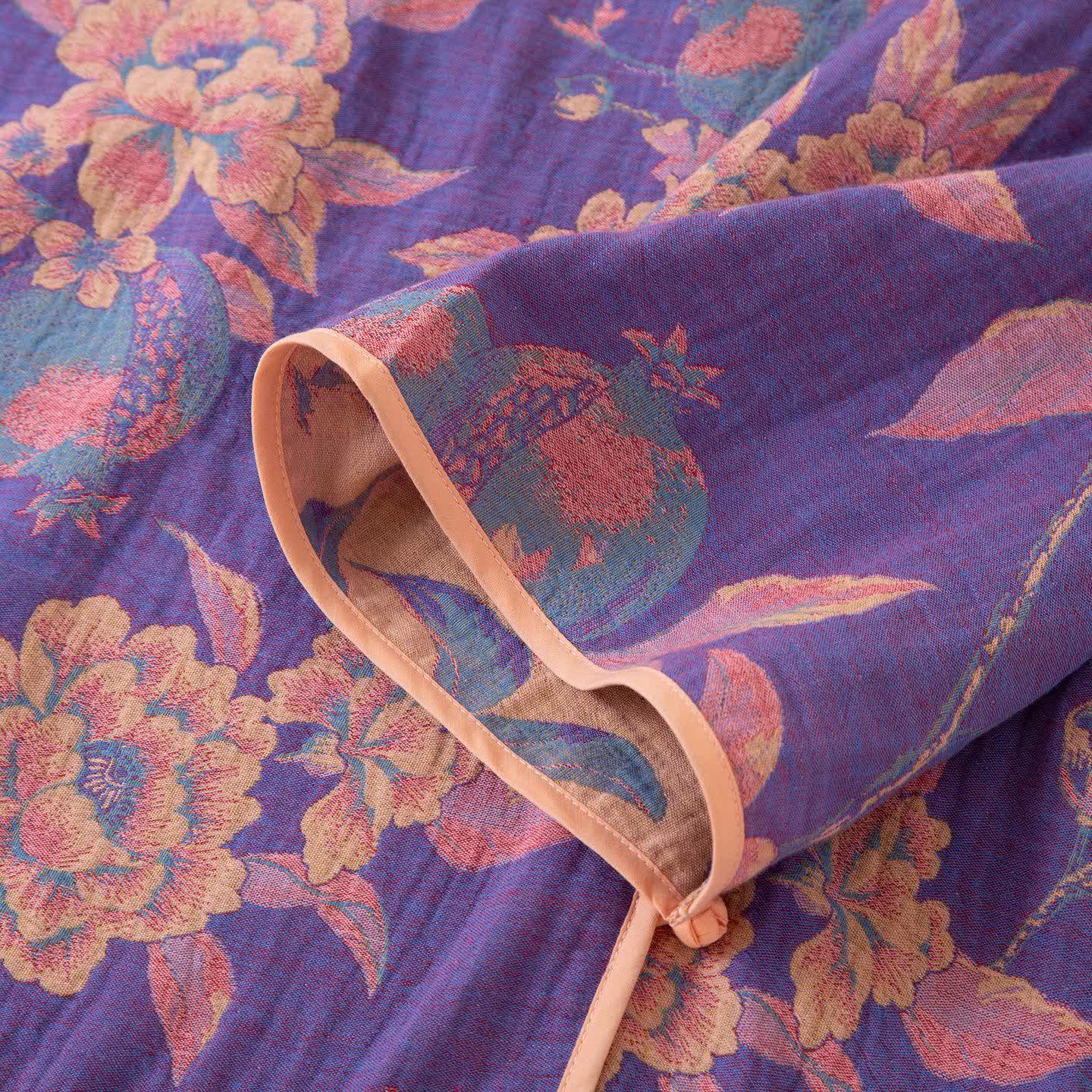 Vêtements de nuit en coton de style oriental avec pivoine et grenade - image 5