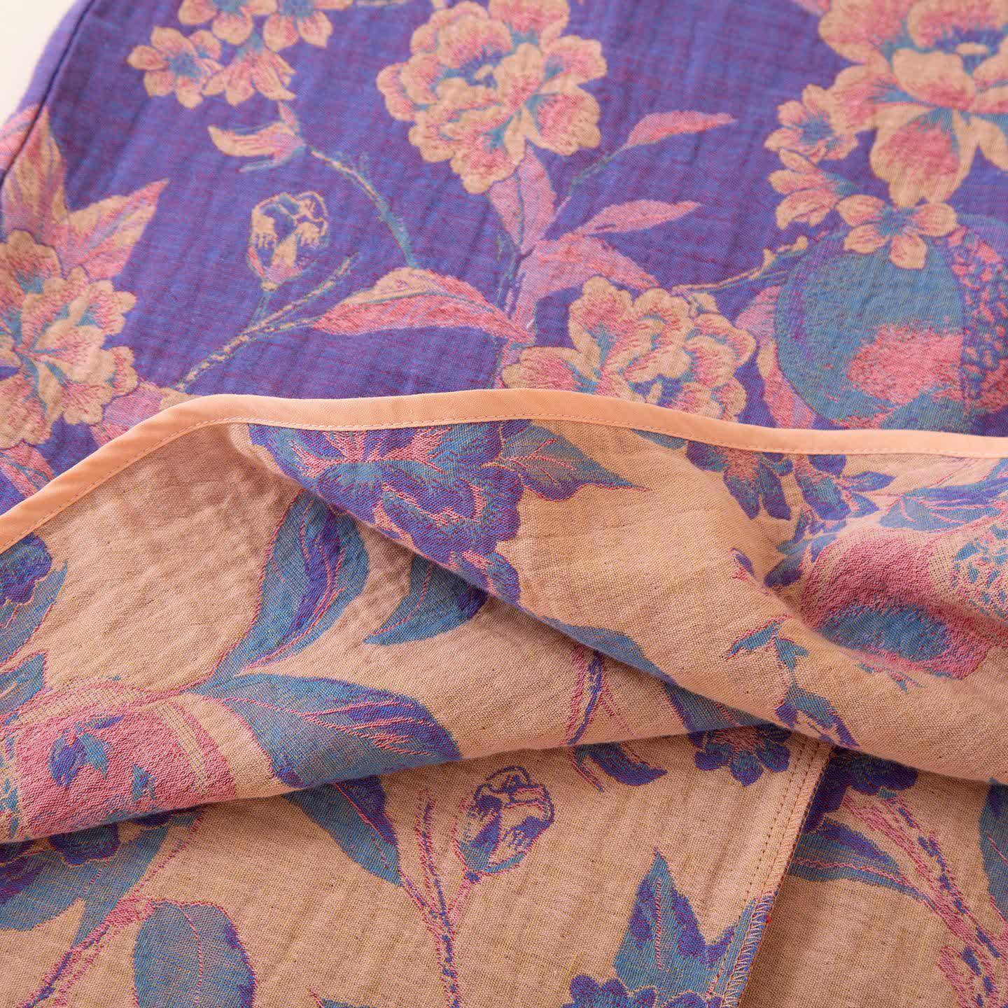 Vêtements de nuit en coton de style oriental avec pivoine et grenade - image 8