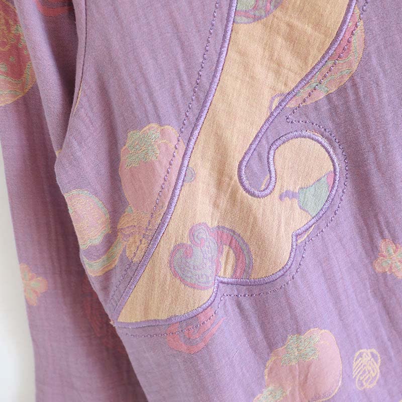 Chemise de nuit ample en gaze de pur coton à motif citrouille - image 10