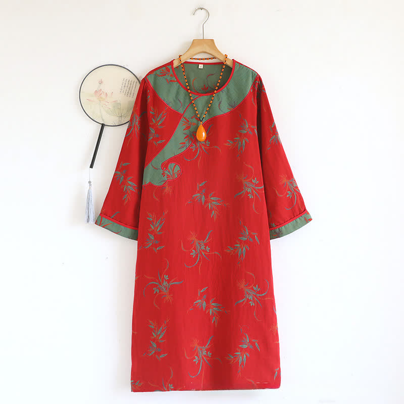 Chemise de nuit ample en gaze de coton « Orchid Grass » - XL - image 1