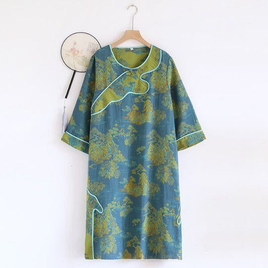 Chemise de nuit ample en gaze de coton pur de Tree - XL - image 1
