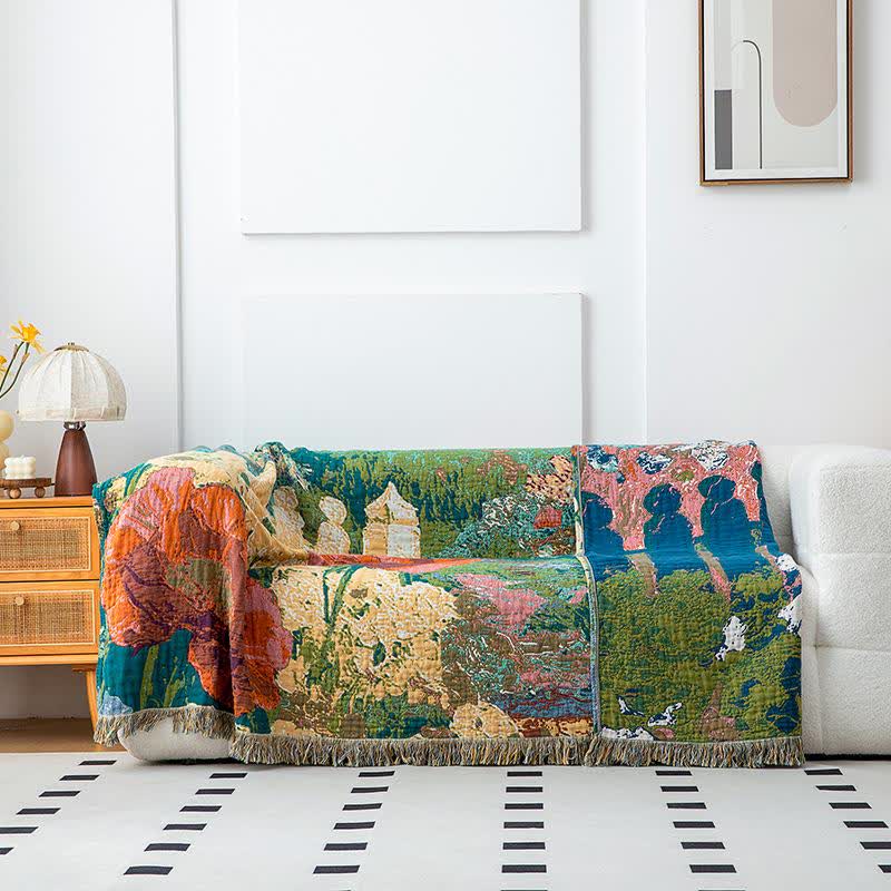 Couette florale vintage en coton biologique - image 2