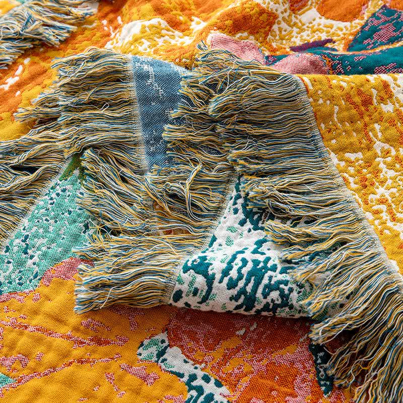Couette en gaze de coton biologique à motif de fleurs de pêcher - image 5