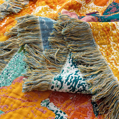 Couette en gaze de coton biologique à motif de fleurs de pêcher - image 5