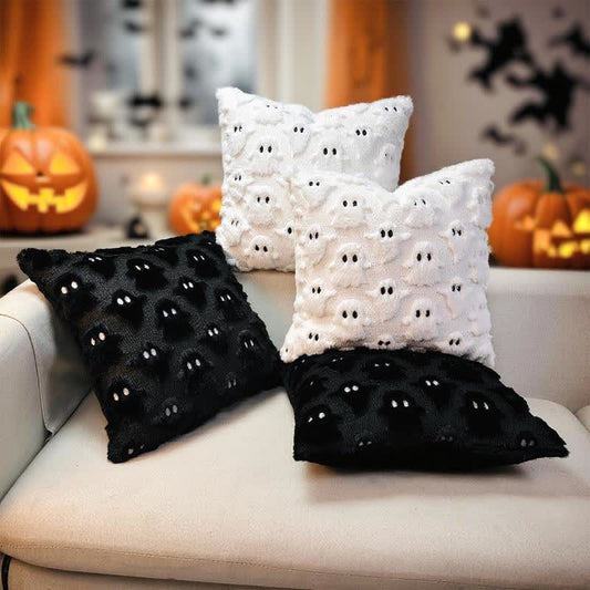 Taies d'oreiller brodées fantômes d'Halloween (2 pièces) - image 1