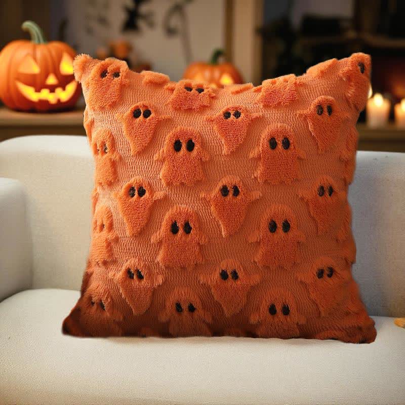 Taies d'oreiller brodées fantômes d'Halloween (2 pièces) - 2x Orange - 45cm x 45cm - image 7