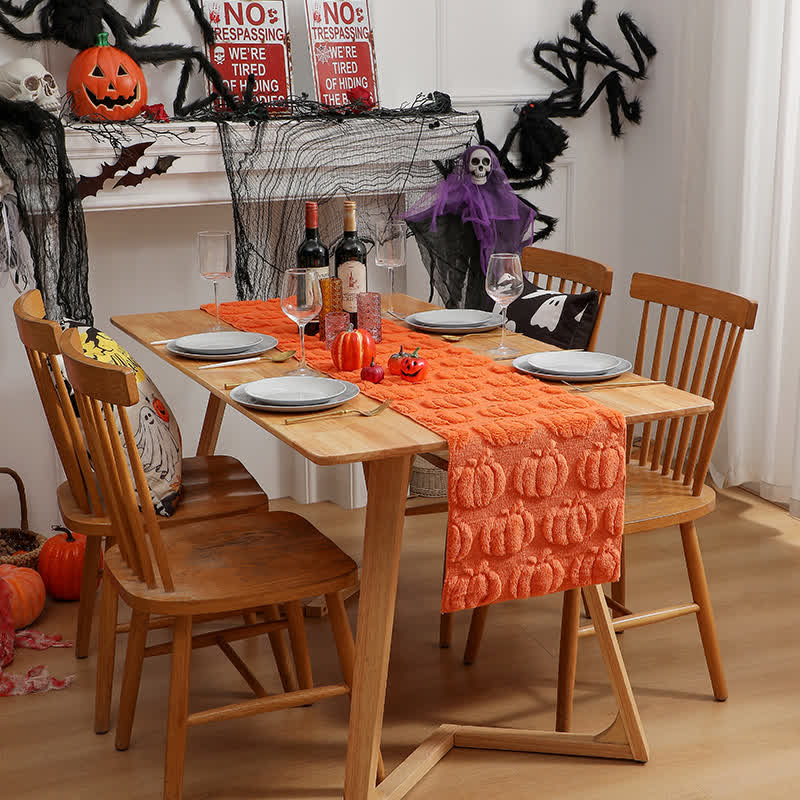 Chemin de table matelassé 3D avec citrouille d'Halloween - image 2