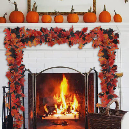 Guirlande de vigne artificielle en feuilles d'érable pour Halloween - image 3