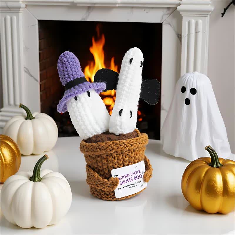 Décoration d'Halloween en pot crochetée - image 8