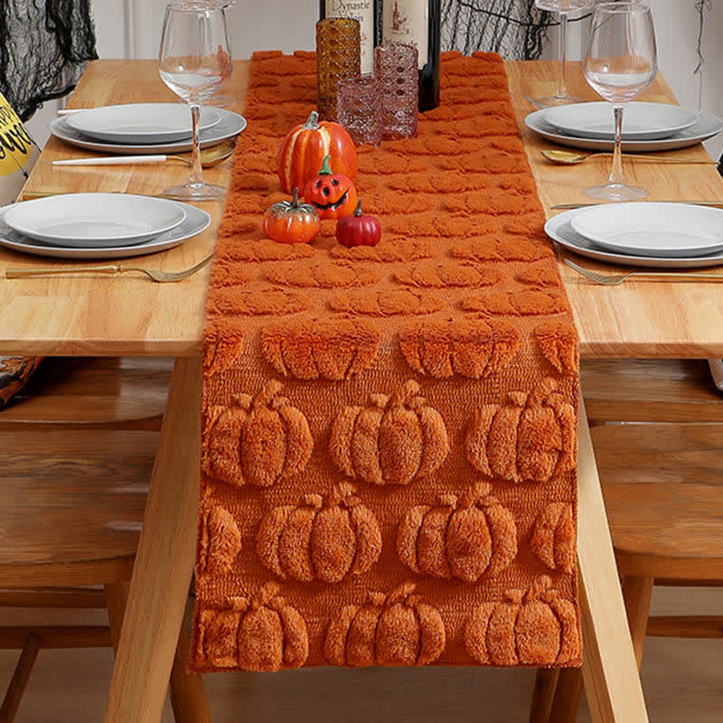 Chemin de table matelassé 3D avec citrouille d'Halloween - image 8