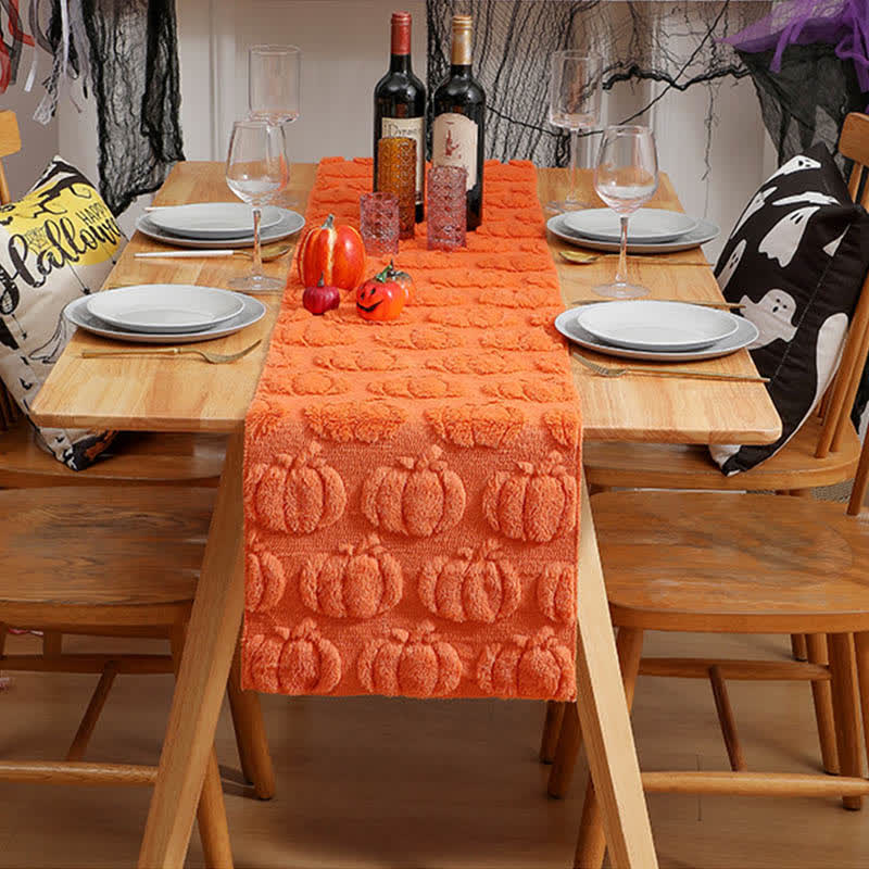Chemin de table matelassé 3D avec citrouille d'Halloween - image 3