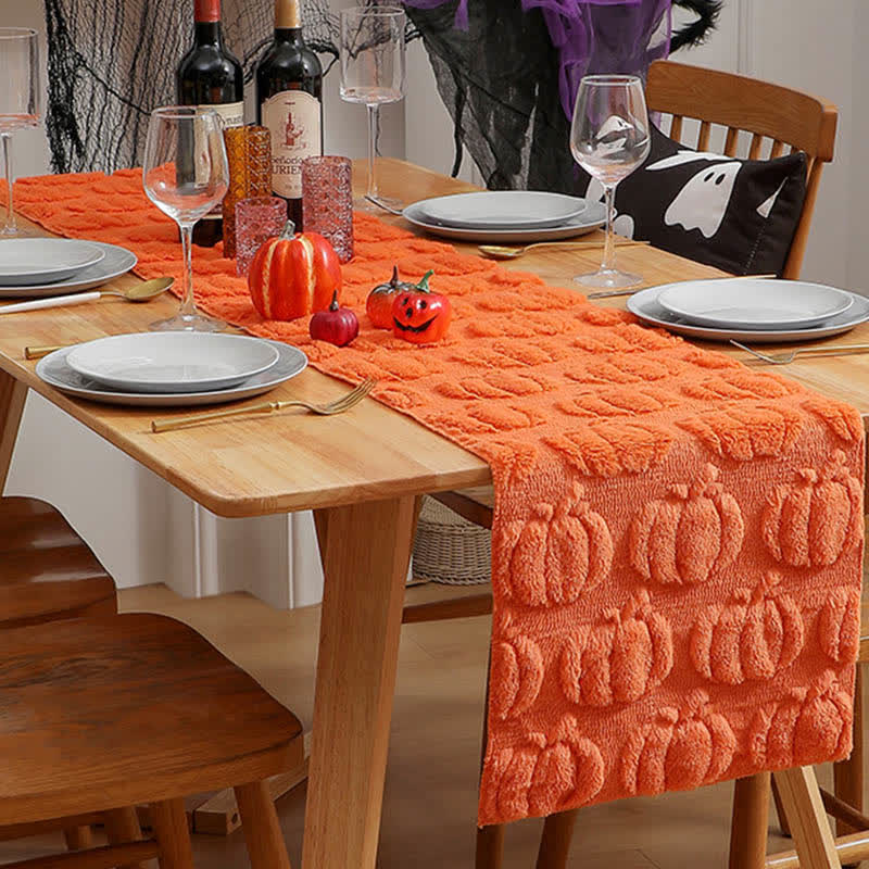 Chemin de table matelassé 3D avec citrouille d'Halloween - image 4