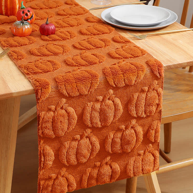 Chemin de table matelassé 3D avec citrouille d'Halloween - image 5