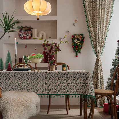 Nappe à imprimé baies de pin de Noël - image 2