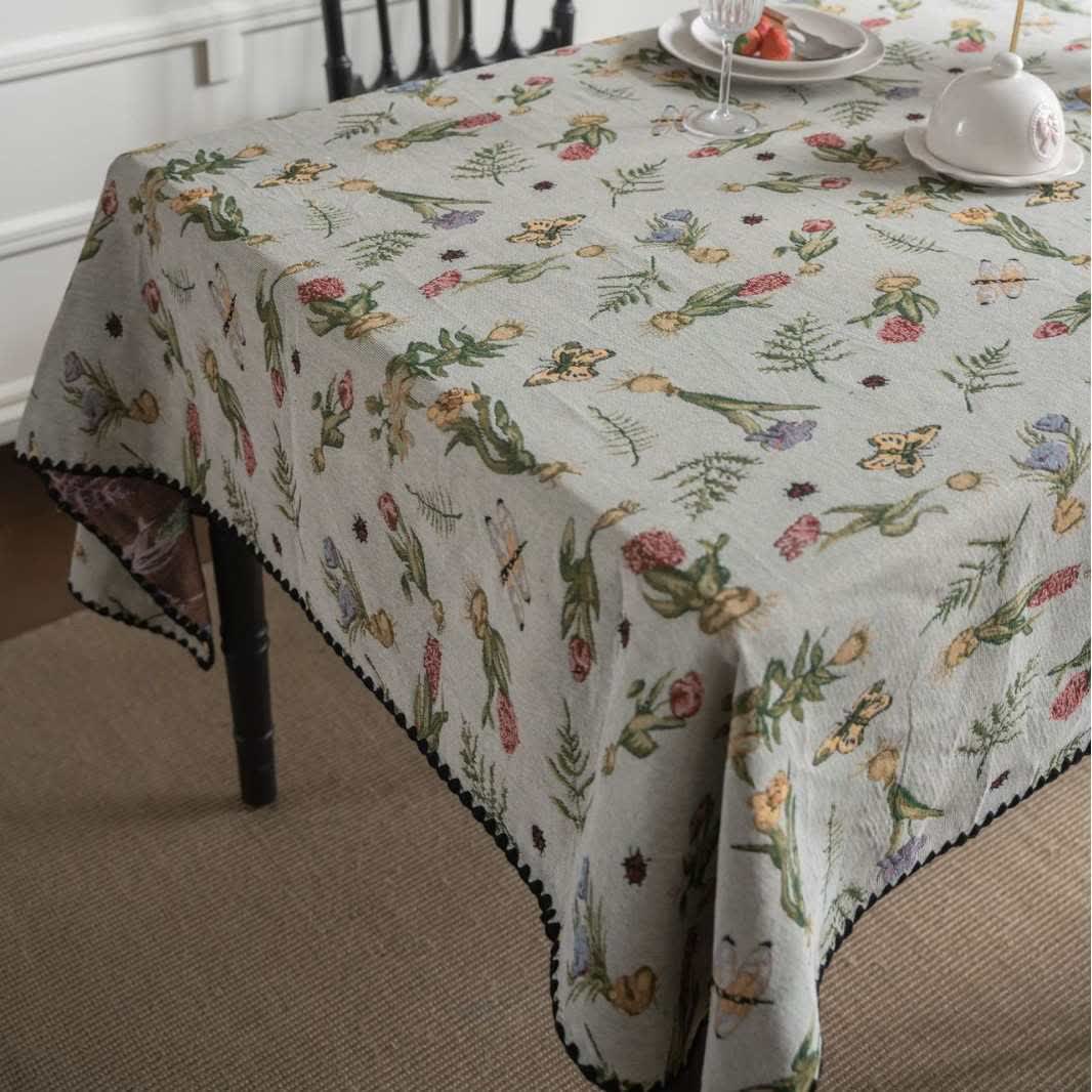 Nappe Jacquard Vintage Papillon Jonquille - image 3