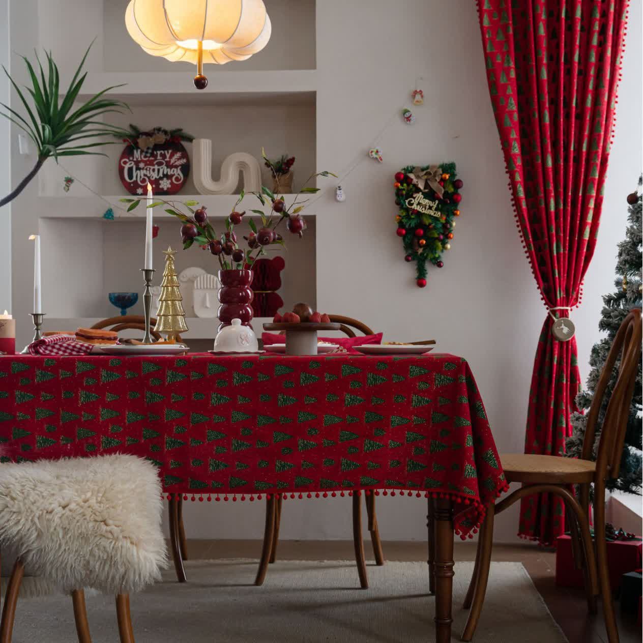 Nappe avec imprimé sapin de Noël - image 2