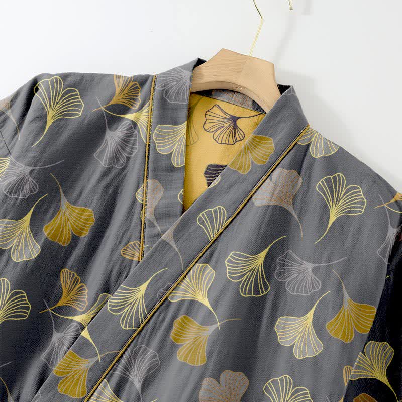 Ensemble kimono Ginkgo en gaze de coton - image 28