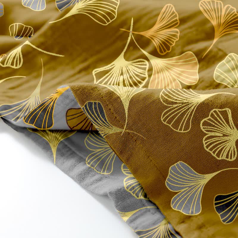 Ensemble kimono Ginkgo en gaze de coton - image 23