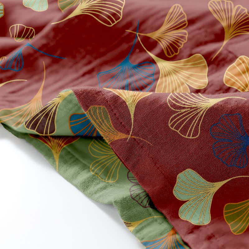 Ensemble kimono loungewear Ginkgo en gaze de coton - image 32