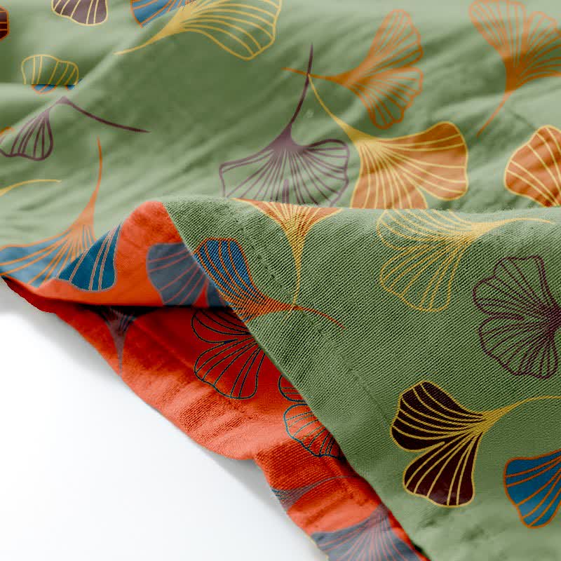 Ensemble kimono loungewear Ginkgo en gaze de coton - image 14