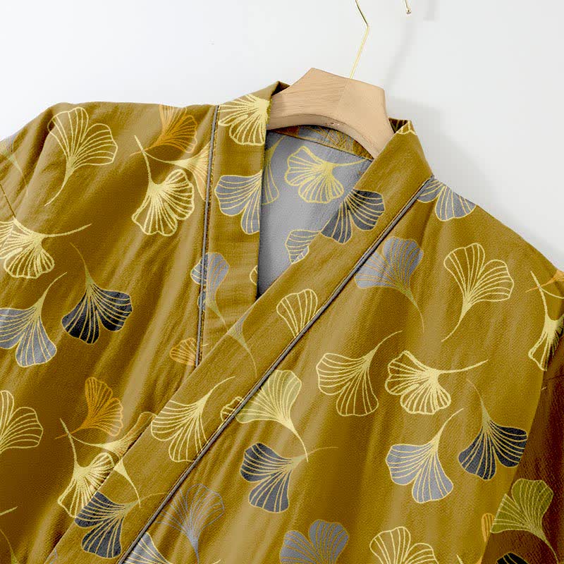 Ensemble kimono loungewear Ginkgo en gaze de coton - image 22