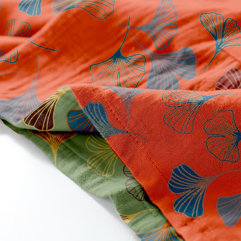 Ensemble kimono Ginkgo en gaze de coton - image 17