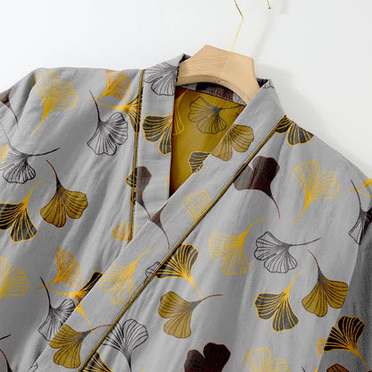 Ensemble kimono loungewear Ginkgo en gaze de coton - image 25