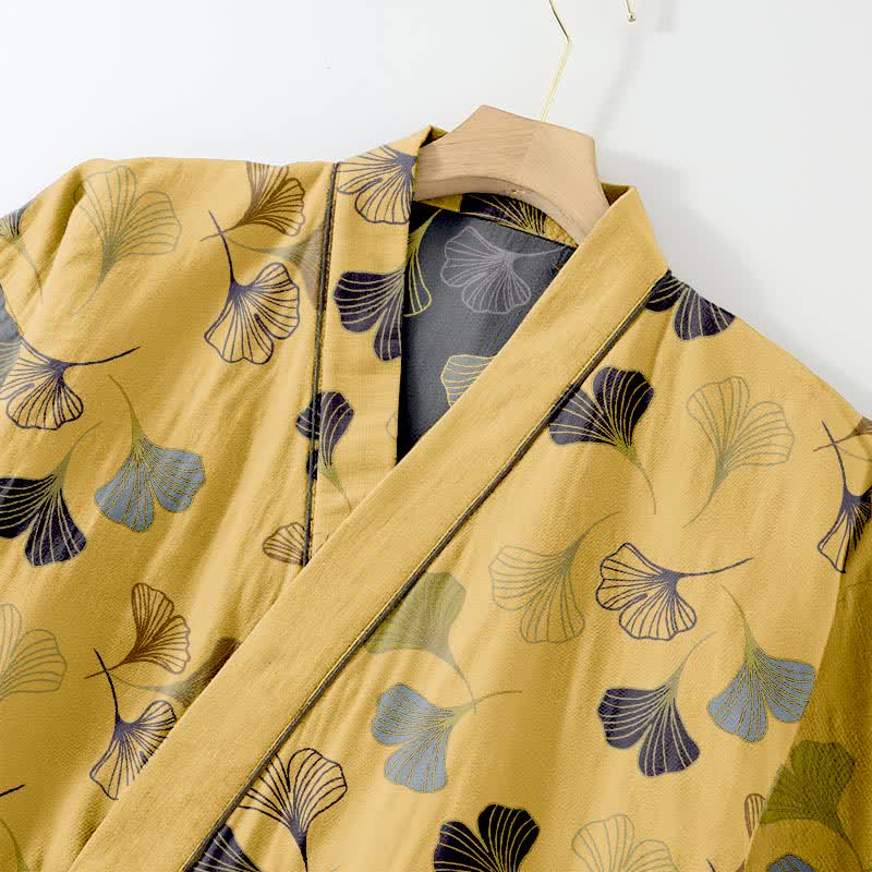 Ensemble kimono loungewear Ginkgo en gaze de coton - image 19