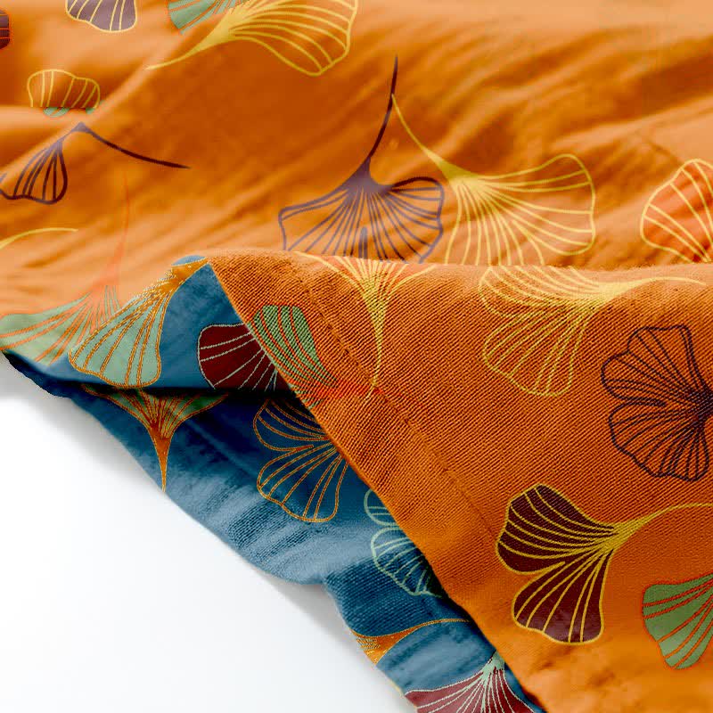 Ensemble kimono loungewear Ginkgo en gaze de coton - image 11