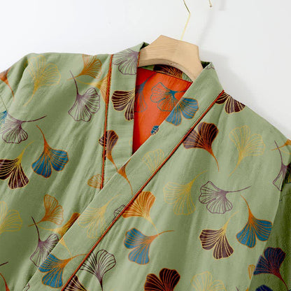 Ensemble kimono loungewear Ginkgo en gaze de coton - image 13