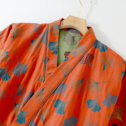 Ensemble kimono loungewear Ginkgo en gaze de coton - image 16