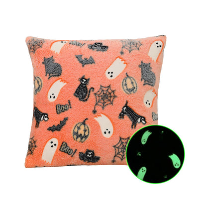 Coussin en flanelle lumineux d'Halloween - B - Taie d'oreiller avec noyau - 45cm x 45cm - image 8