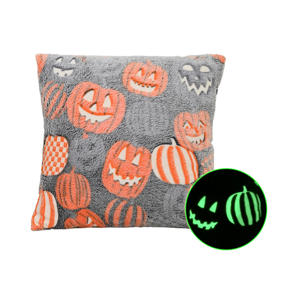Coussin en flanelle lumineux d'Halloween - C - Taie d'oreiller avec noyau - 45cm x 45cm - image 9