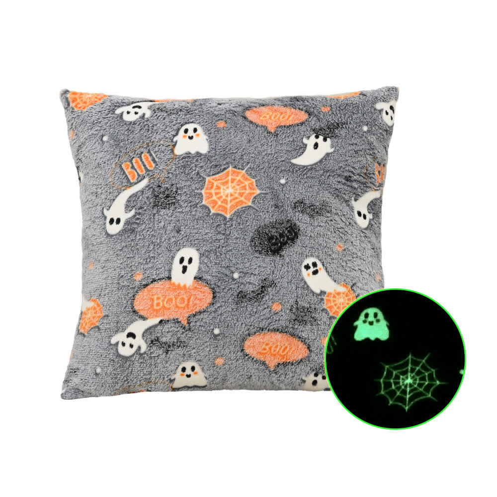 Coussin en flanelle lumineux d'Halloween - UN - Taie d'oreiller avec noyau - 45cm x 45cm - image 6