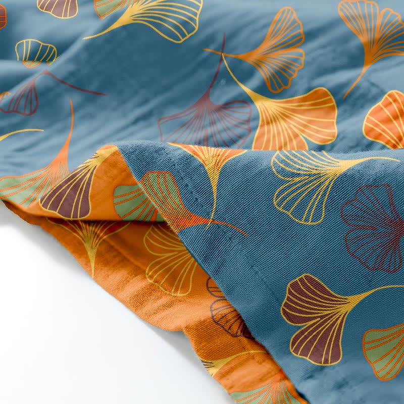 Ensemble kimono loungewear Ginkgo en gaze de coton - image 8