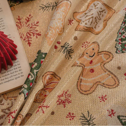 Sapin de Noël et bonhomme en pain d'épices, nappe de Noël - image 6