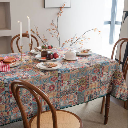 Nappe jacquard à motif tribal bohème - Rond - 152 cm - image 1