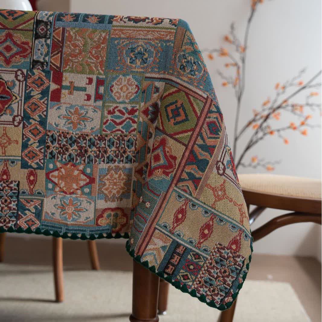 Nappe jacquard à motif tribal bohème - image 6
