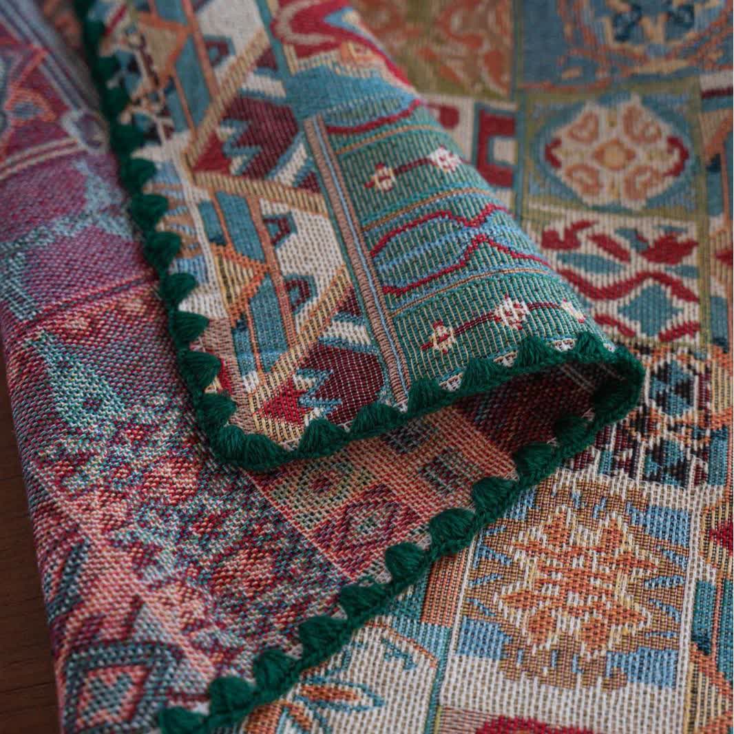 Nappe jacquard à motif tribal bohème - image 7