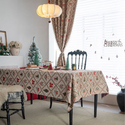 Nappe de Noël avec motif sapin et nœud - image 3
