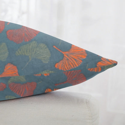 Taies d'oreiller carrées en gaze de coton jacquard Ginkgo (2 pièces) - image 3