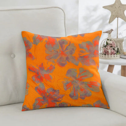 Taies d'oreiller carrées en gaze de coton jacquard Iris (lot de 2) - image 2