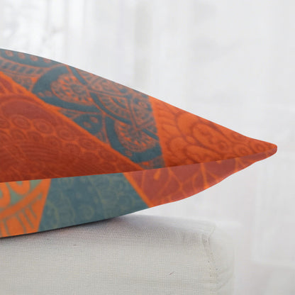 Taies d'oreiller carrées en coton jacquard à motif triangulaire (2 pièces) - image 3