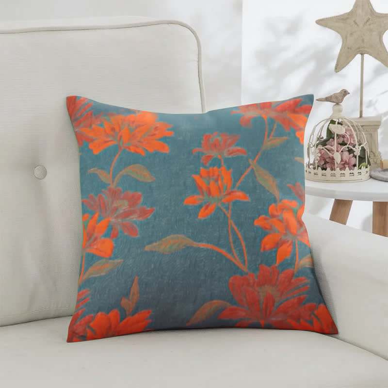 Taies d'oreiller carrées en coton jacquard Lotus (2 pièces) - image 2