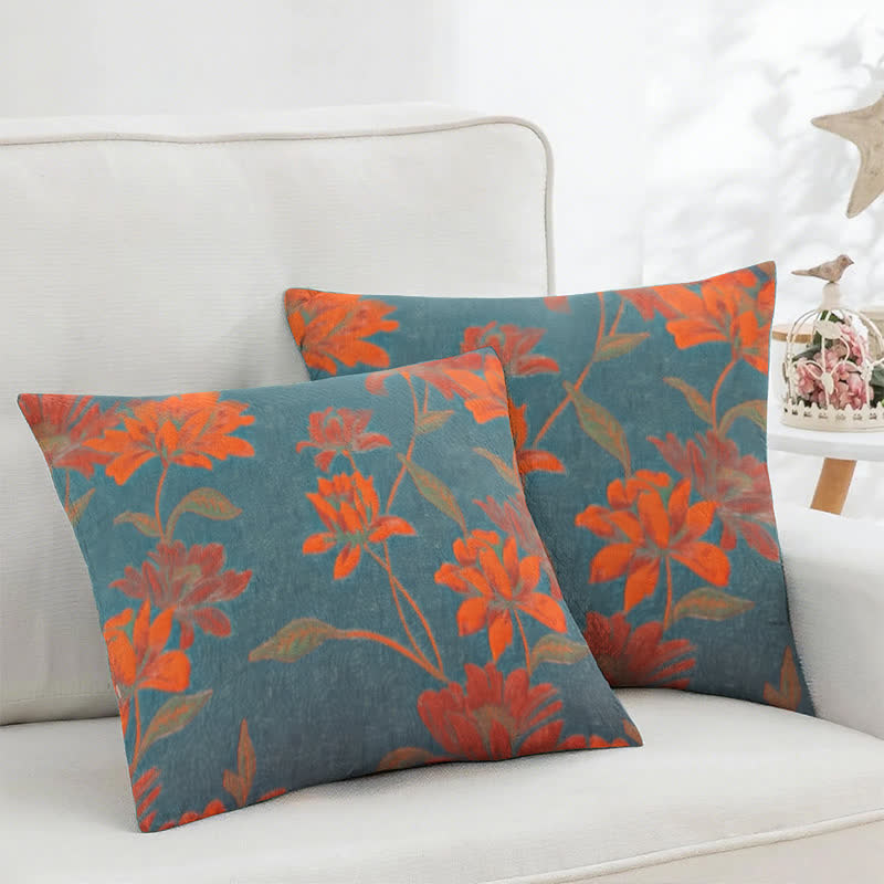 Taies d'oreiller carrées en coton jacquard Lotus (2 pièces) - 45cm x 45cm - image 1